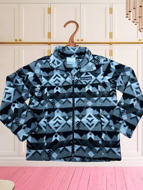 Columbia Boys Zing III Full Zip Printed Fleece Jacket Aztec Geometric Size XXS
